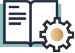 Icon of book and gear
