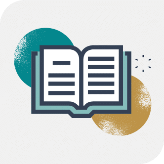 Icon of a book with palmetto interior