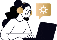 A woman on her laptop