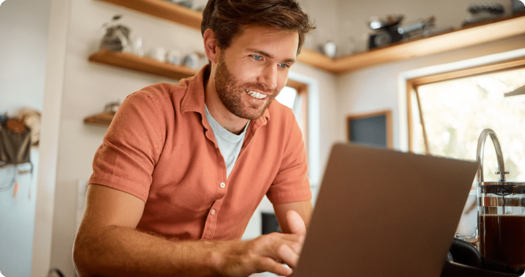 The Complete Guide to Writing a Book, Man by a computer