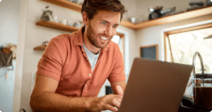 The Complete Guide to Writing a Book, Man by a computer