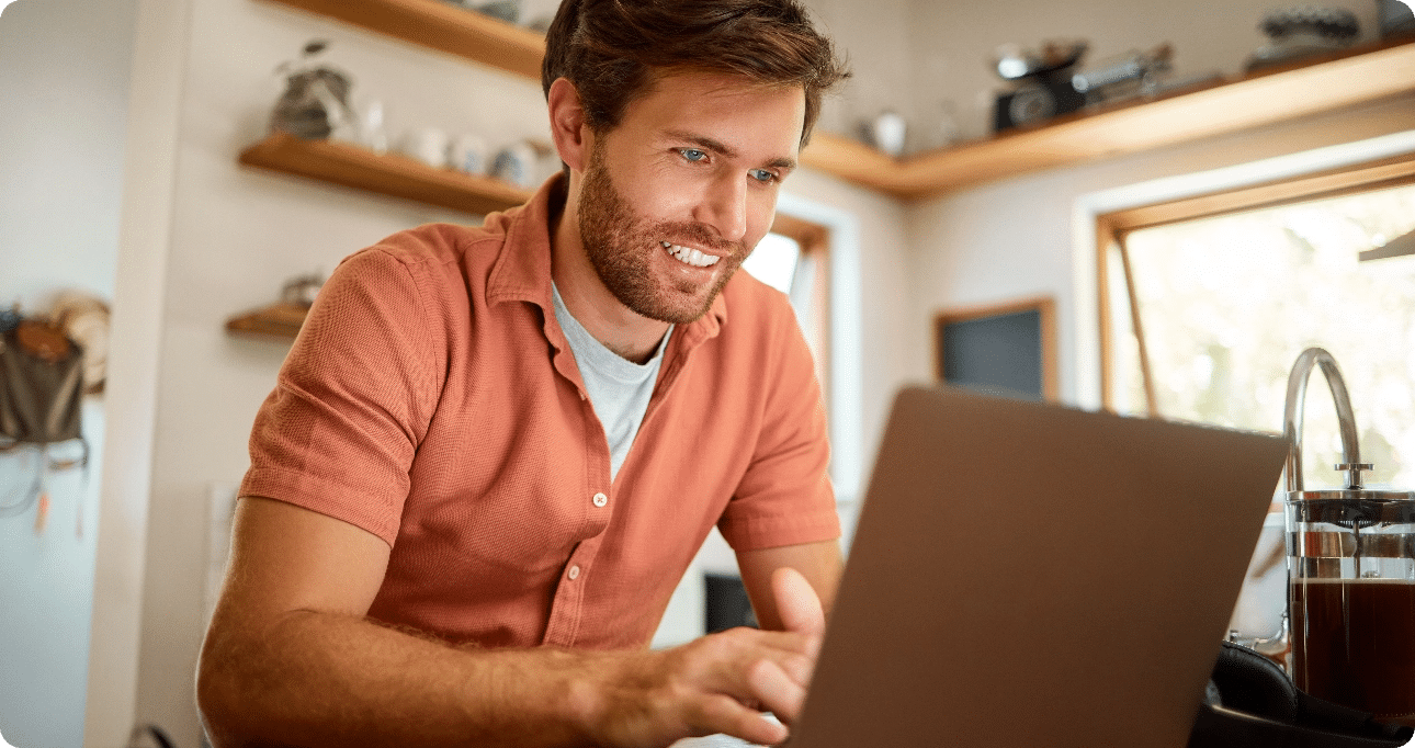 The Complete Guide to Writing a Book, Man by a computer